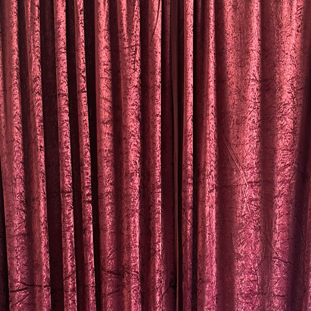 Burgandy Velvet Drape Backdrop