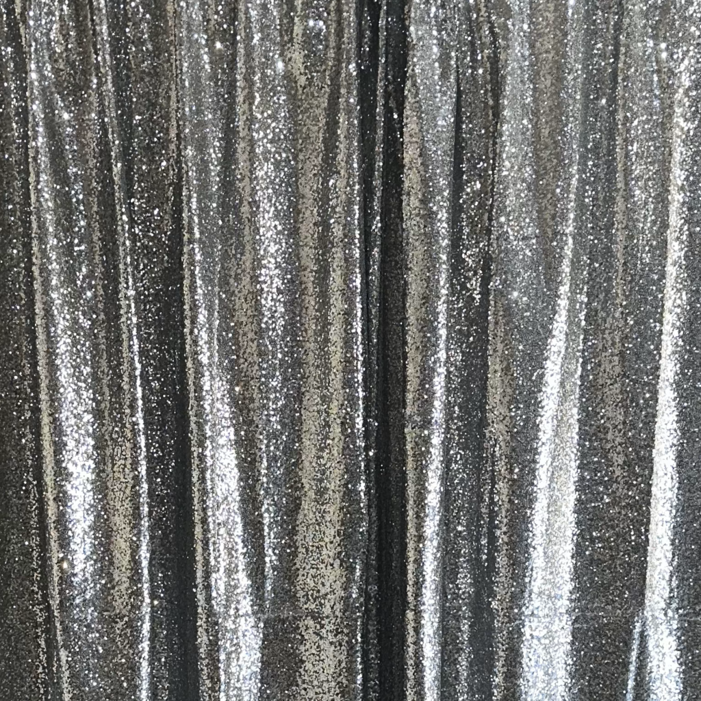 Silver Sequin Drape Backdrop